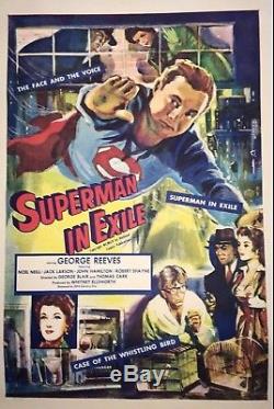 Original SUPERMAN IN EXILE Movie Poster RARE 1954 Very Fine/Near Mint No Reserve