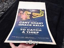 Original & Unused 1955 To Catch a Thief Window Card Movie Poster Hitchcock
