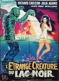 Original Vintage Folded French movie poster CREATURE FROM THE BLACK LAGOON