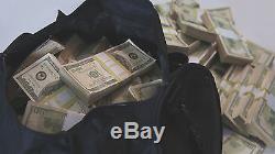 PROP MONEY USED LOOK $500,000 DUFFEL BAG PACKAGE for Movie, TV, Videos Novelty