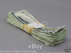PROP MONEY USED LOOK NEWSTYLE $500,000 Blank Fillers for Movie, TV, Videos