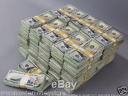 PROP MONEY USED LOOK New Style ONE MILLION Blank Fillers for Movie, TV, Videos