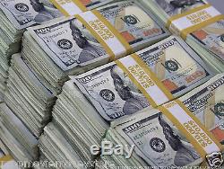PROP MONEY USED LOOK New Style ONE MILLION Blank Fillers for Movie, TV, Videos