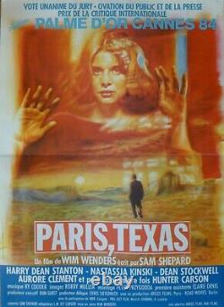 Paris Texas Wim Wenders / Kinski / Peellaert French Original Movie Poster