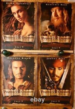 Pirates Of The Caribbean BLACK PEARL ORIGINAL DS Advance Movie Posters FOUR