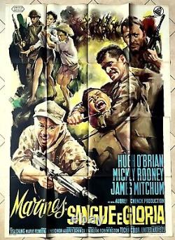 Poster Italian Movie Memorabilia Ambush Bay O'brien Rooney Mitchum War Marines