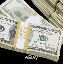 Prop Money $100s AGED LOOK $500,000 Blank Filler Package