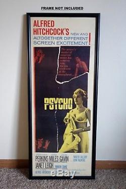 Psycho Original Movie Poster 1960 Rare Insert Hitchcock Halloween Horror