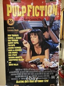 Pulp Fiction POSTER Original 26 X 40 Video Store PROMO excellent Condition