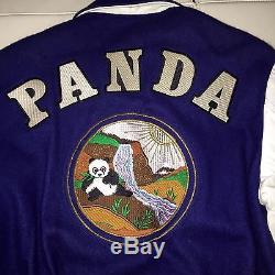 RARE EDDIE MURPHY WORN Leather Wool Silk Movie Panda Jacket Varsity