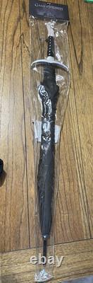 RARE HBO Game Of Thrones Sword Umbrella Movie Memorabilia Dragon Head READ HTF
