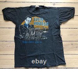 RARE ORIGINAL Elvis Costello Armed Forces Tour 1979 Concert 2-Sided T-Shirt