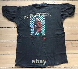 RARE ORIGINAL Elvis Costello Armed Forces Tour 1979 Concert 2-Sided T-Shirt