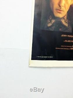 RARE Original 1982 BLADE RUNNER Movie 36x24 Poster Authentic Harrison Ford Scifi