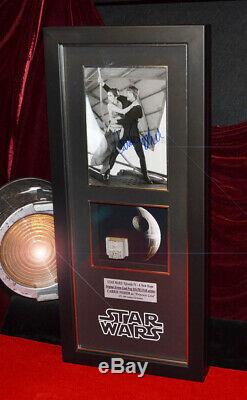 RARE Screen-Used Prop DEATH STAR, Signed CARRIE FISHER Star Wars COA, DVD, Frame