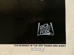 REVENGE OF THE JEDI (1982) Orig Recalled Undated International Teaser 1-Sheet