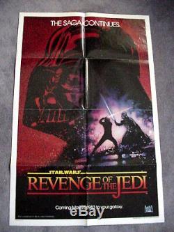REVENGE OF THE JEDI 1983 STAR WARS Original 27 x 41 One Sheet Movie Poster