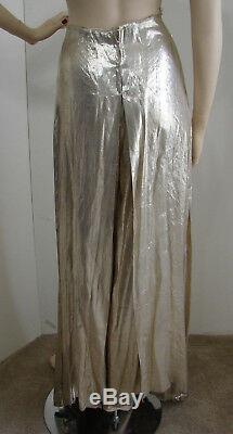 ROBERTA SPROW Screen Worn Vintage Gold Lame Pant Long Skirt Combo