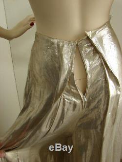 ROBERTA SPROW Screen Worn Vintage Gold Lame Pant Long Skirt Combo