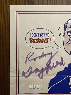 RODNEY DANGERFIELD poster 1981 Autographed Notre Dame So Bend IN Original 20x14