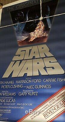 ROLLED! STAR WARS 1982 Original Movie Poster 27x41 Revenge of The Jedi Banner