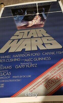 ROLLED! STAR WARS 1982 Original Movie Poster 27x41 Revenge of The Jedi Banner