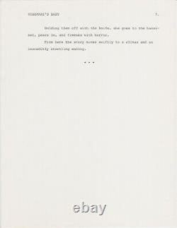 ROSEMARY'S BABY Production Notes & Synopsis May 31 1968 Original Typed 31 pages