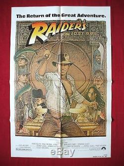 Raiders Of The Lost Ark 1982 Original Movie Poster 1sh Indiana Jones Best Art Nm