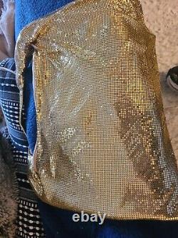 Raquel Welch Owned & Worn Tri-Color Gold Mesh bebebag Stylist Sydney Guilaroff