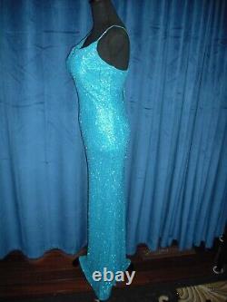 Raquel Welch Owned & Worn Turquoise Beaded Gown Stylist Sydney Guilaroff