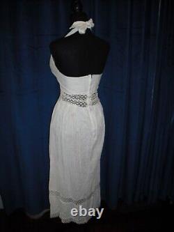 Raquel Welch Owned Worn White Cotton Halter Dress from Stylist Sydney Guilaroff