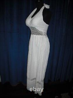 Raquel Welch Owned Worn White Cotton Halter Dress from Stylist Sydney Guilaroff