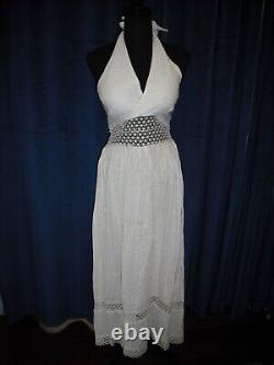 Raquel Welch Owned Worn White Cotton Halter Dress from Stylist Sydney Guilaroff