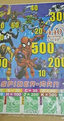 Rare 1980s Malaysia Kids Party Game Slip Superheroes Spiderman X Superman