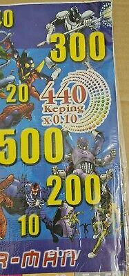 Rare 1980s Malaysia Kids Party Game Slip Superheroes Spiderman X Superman