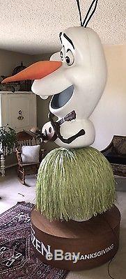 Rare 7 Foot Disney Frozen Olaf Animated Hula Movie Theater Prop Promo Standee