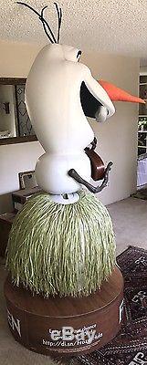 Rare 7 Foot Disney Frozen Olaf Animated Hula Movie Theater Prop Promo Standee