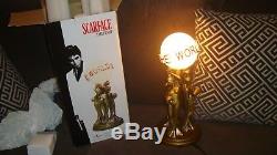 Rare ScarfaceThe World Is YoursStatue Lamp works, new in box Universal original