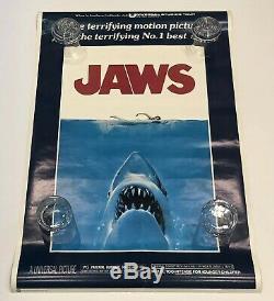 Rare! Vintage Original 1975 Poster Pros Jaws Movie Poster Steven Spielberg Shark
