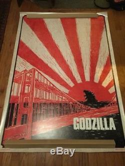 Recalled GODZILLA BUS SHELTER WILDING 6x4 Original Movie Poster Kaiju Francisco