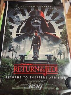 Return Of The Jedi 40th Anniversary original DS movie poster 27x40 D/S US MINT