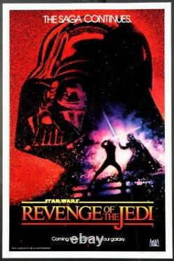 Revenge Of The Jedi Star Wars Dated Advance 1983 1-sheet Rolled Near Mint/mint