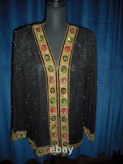Rita Hayworth Owned Worn 70's Black Beaded Top from Hairstylist Sydney Guilaroff