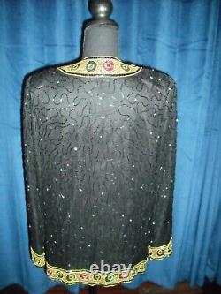 Rita Hayworth Owned Worn 70's Black Beaded Top from Hairstylist Sydney Guilaroff