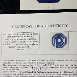 Robocop Movie Prop Robocorp Security Decal PRODUCTION MADE ORIGINAL Prop