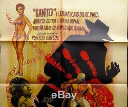 SANTO CONTRA EL ESPECTRO DEL ESTRANGULADOR Horror MEXICAN MOVIE POSTER 1965