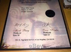 SAW IV Screen Used Play Me Tape Used In Motel Scene With/COA