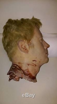 SCREEN USED SILICONE DECAPITATED HEAD. Super realistic horror movie prop