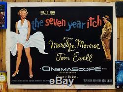 SEVEN YEAR ITCH Marylin Monroe original vintage h/s movie film poster 1955