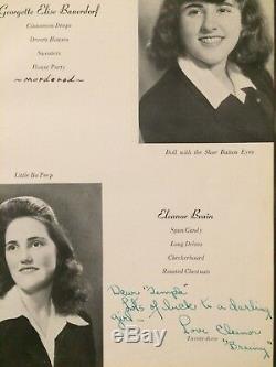 SHIRLEY TEMPLE'S PERSONALLY OWNED 1941-42 HIGH SCHOOL YEARBOOK WithFAMILY COA